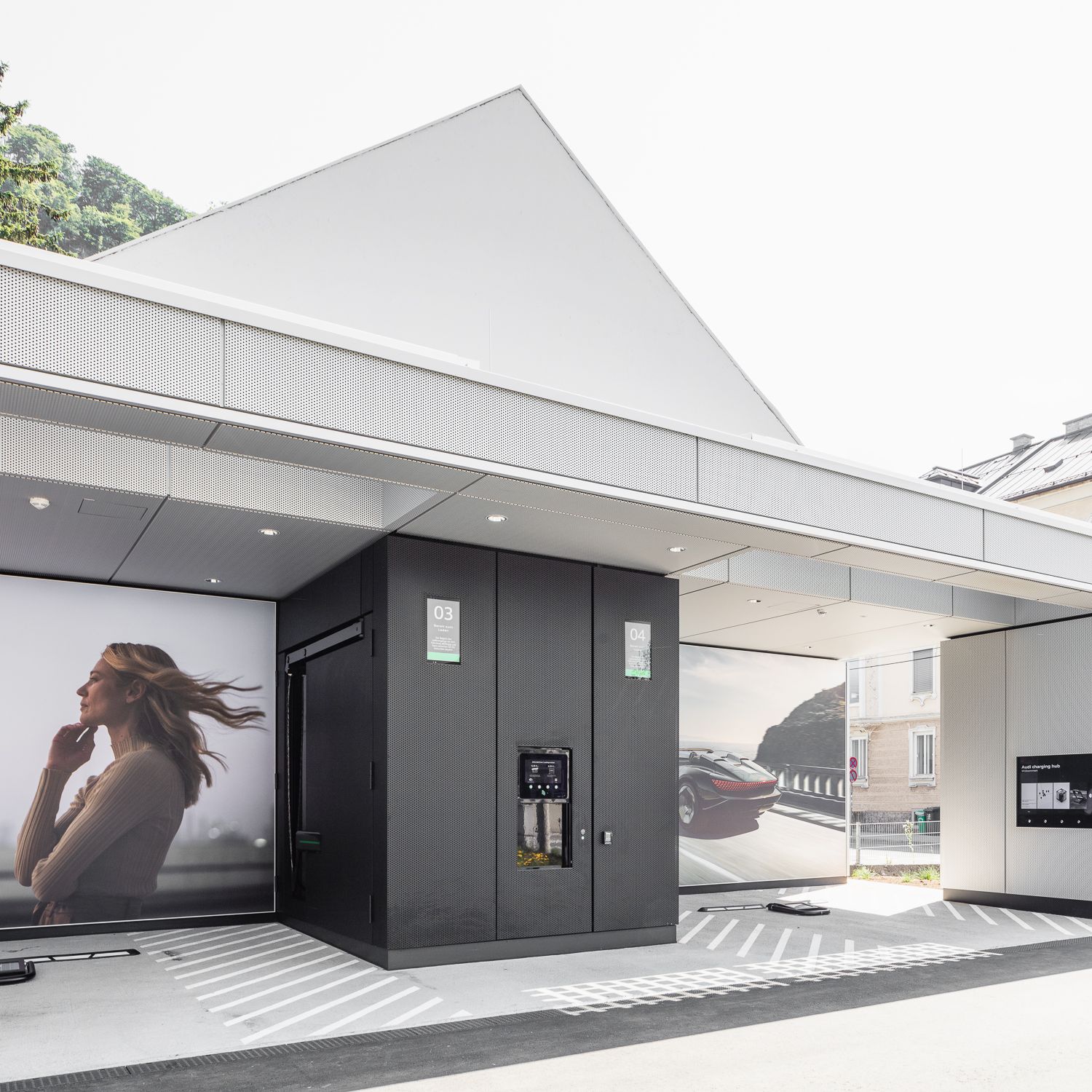Audi charging hub v centre mesta