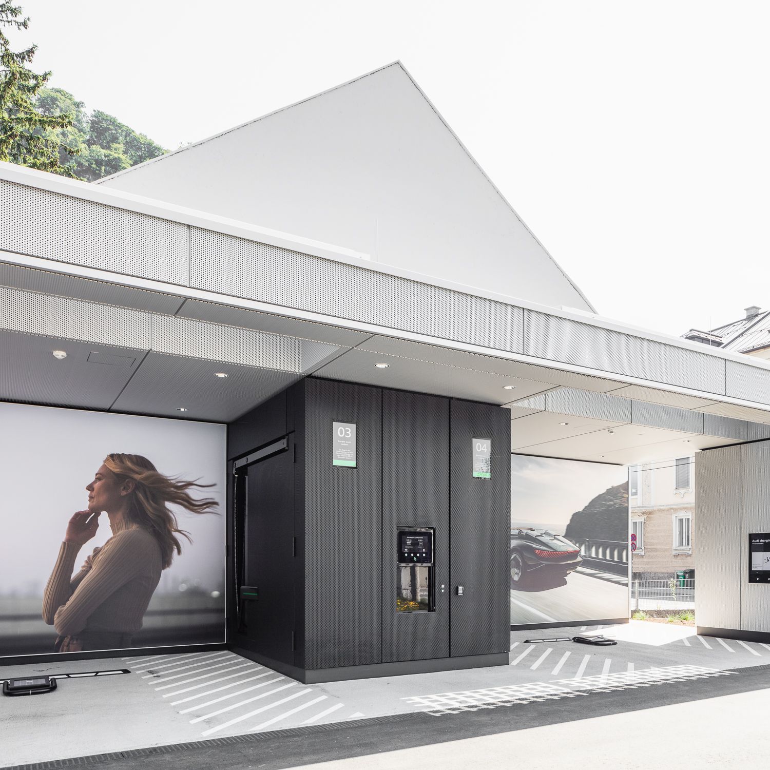 Audi charging hub v centre mesta