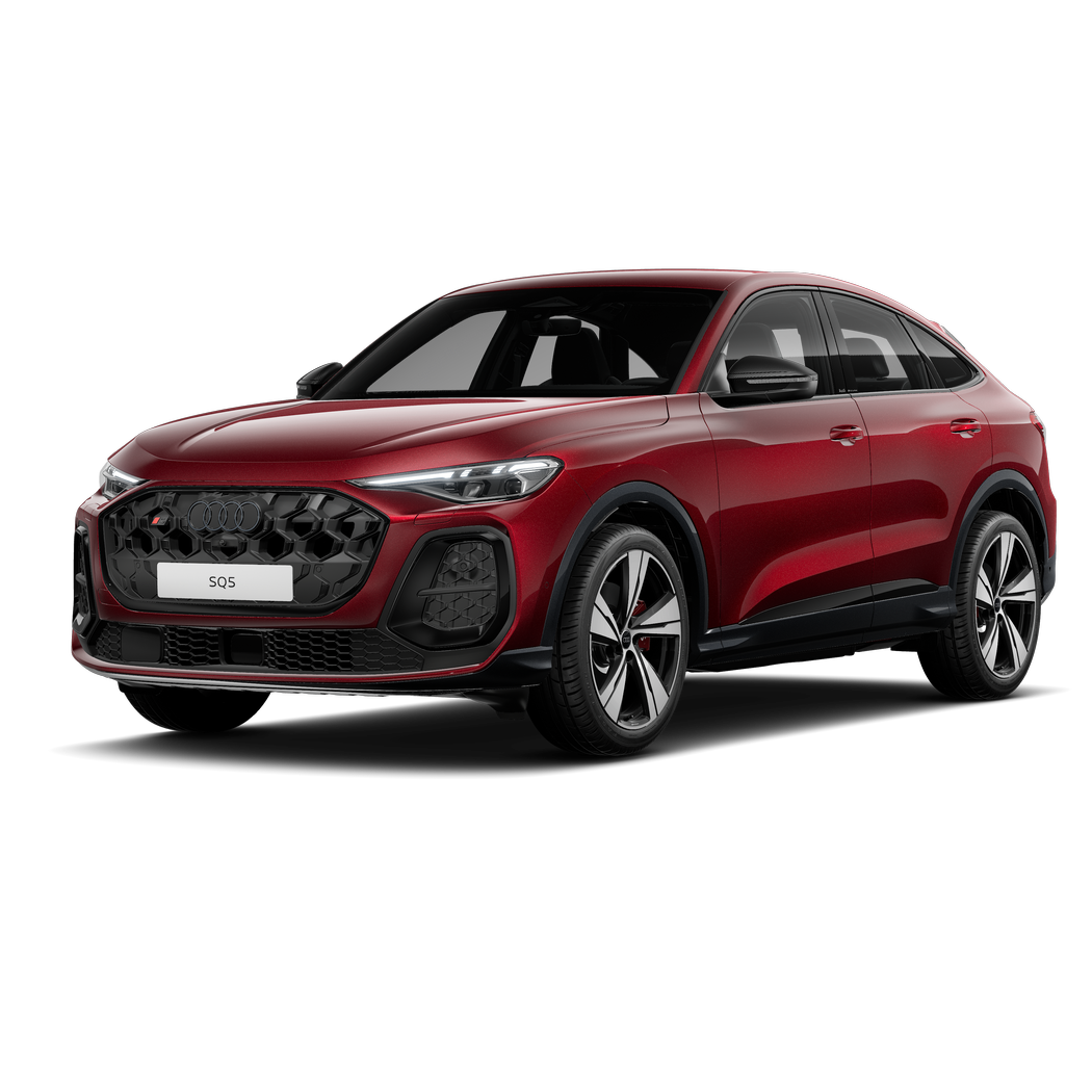 Audi SQ5 Sportback na tmavom pozadí.