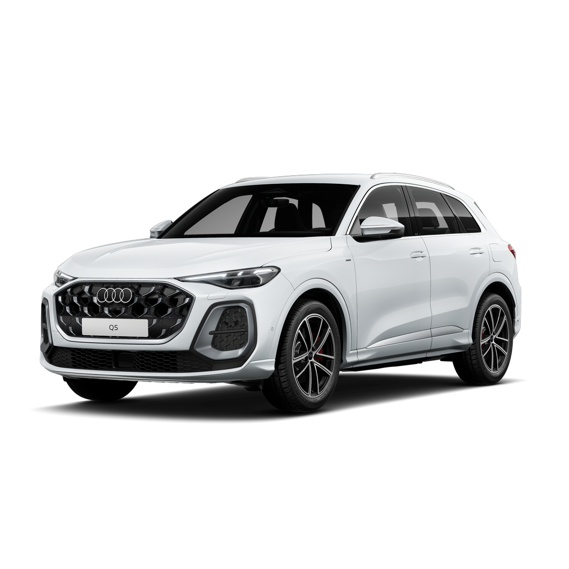 Modelový obrázok Audi Q5 SUV na tmavom pozadí.