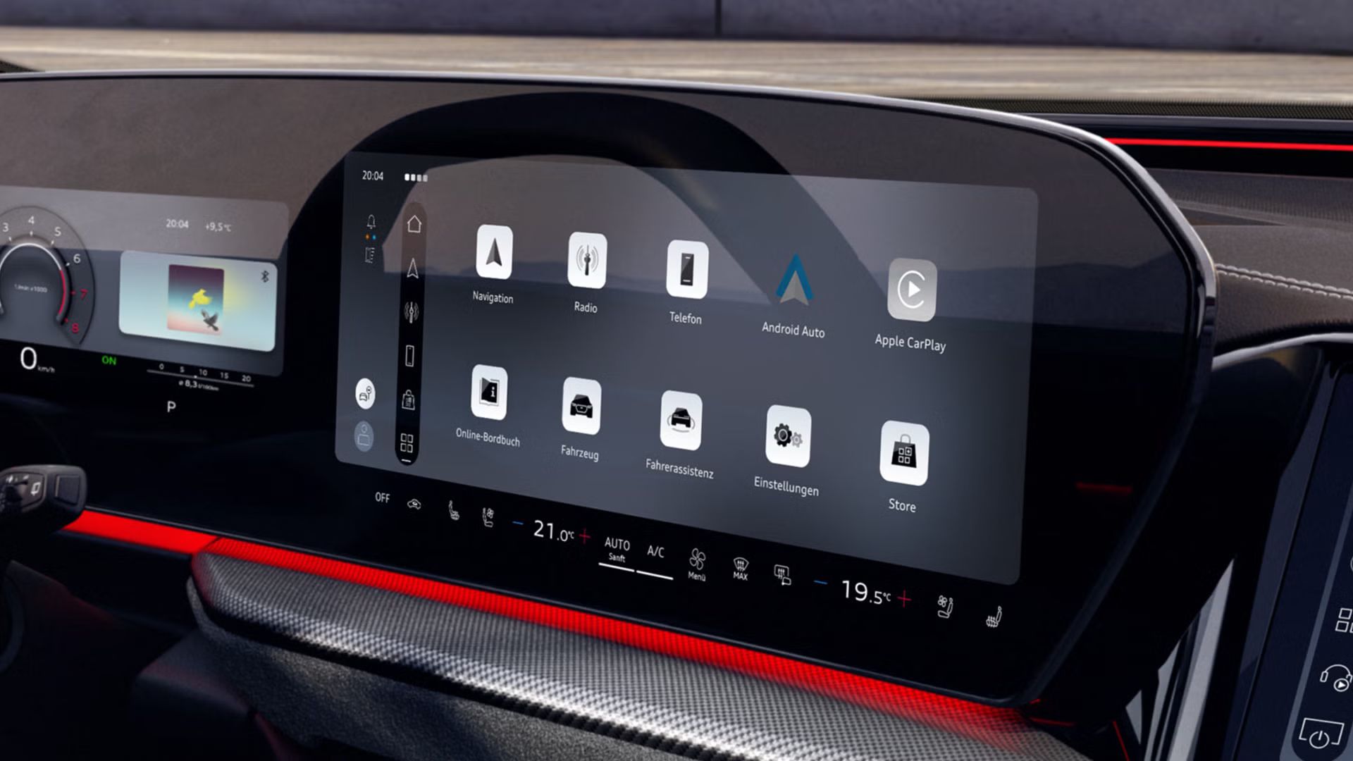 Detailný pohľad na displej MMI touch v modeli SQ5 SUV.