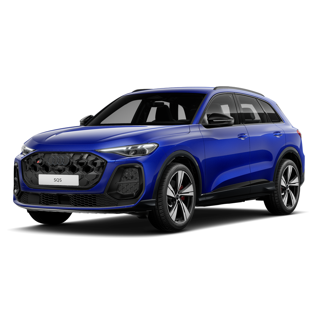 Audi SQ5 SUV na tmavom pozadí.