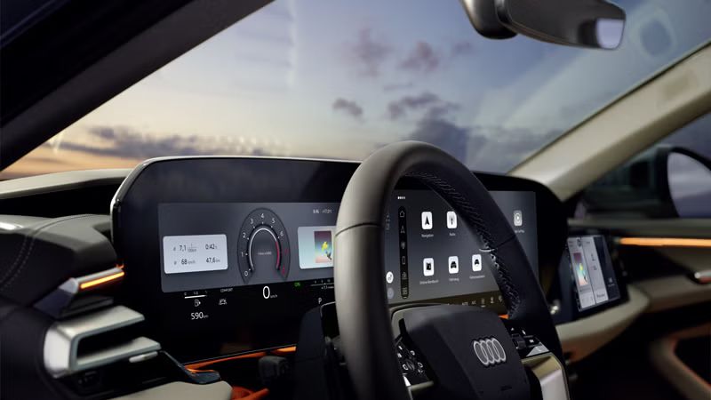 Kokpit a volant v Audi A5 Limuzíne