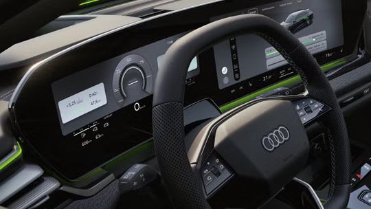 Kokpit a volant v Audi A6 Avant e-hybrid