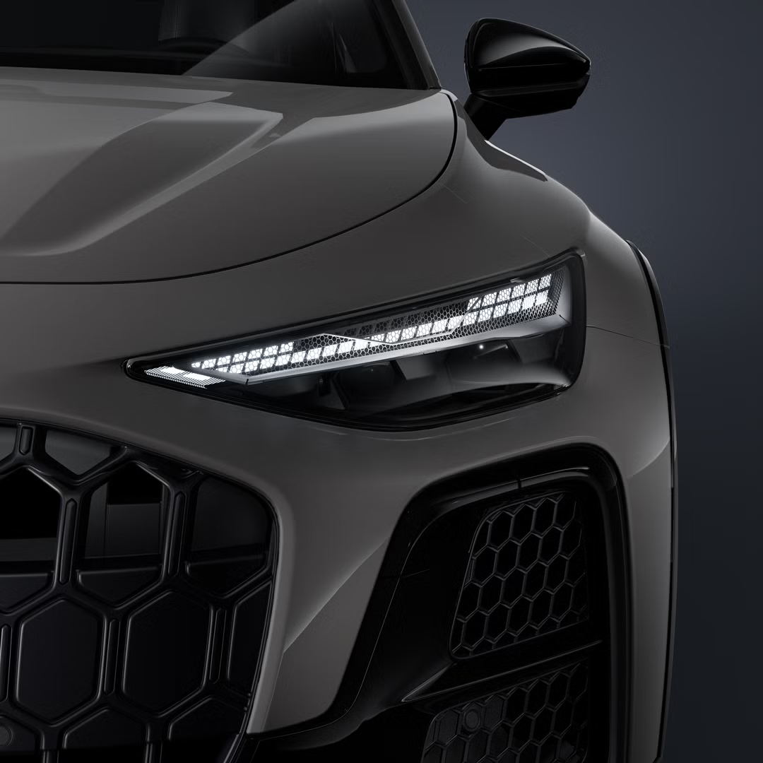 Detailný záber ľavého Matrix LED svetlometu.