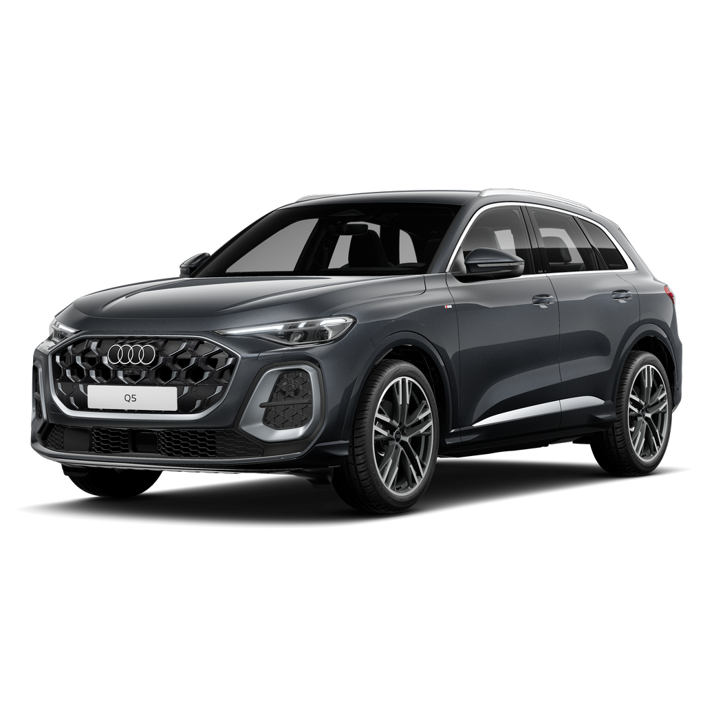 Audi Q5 SUV na tmavom pozadí.