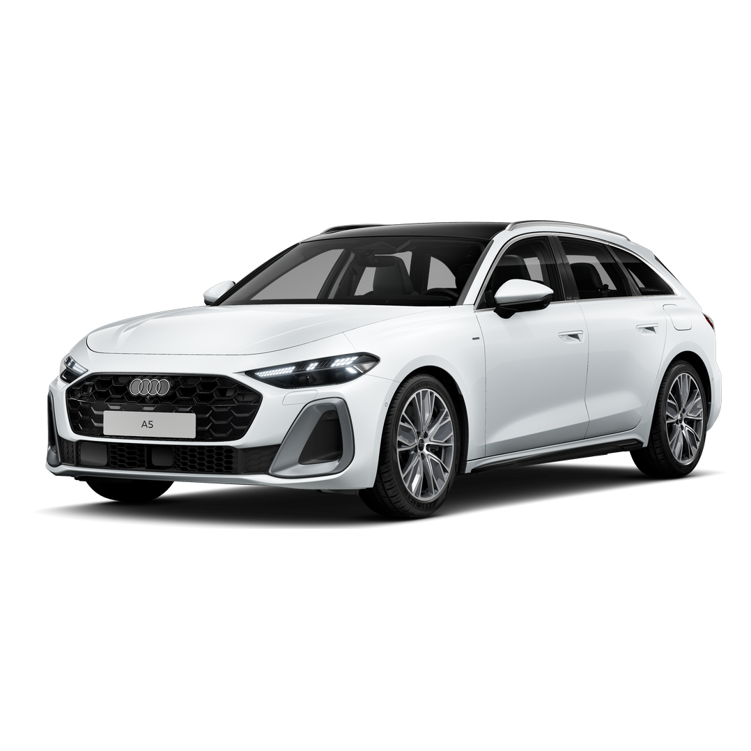 Modellbild eines weißen Audi A5 Avant