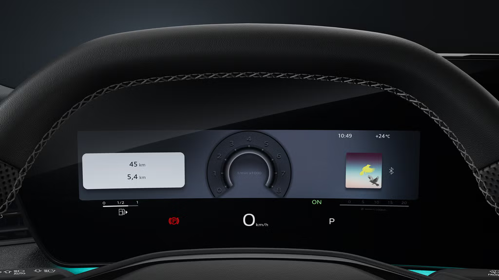 Detail na Audi virtual cockpit plus.