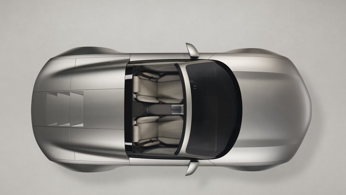 Pohľad zhora na Audi Concept C so sklopnou pevnou strechou