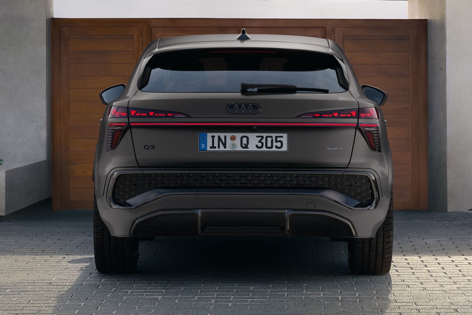 Digitálna technológia OLED pri koncových svetlách, dynamických smerových svetlách a svetelnom páse modelu Audi Q3 Sportback.