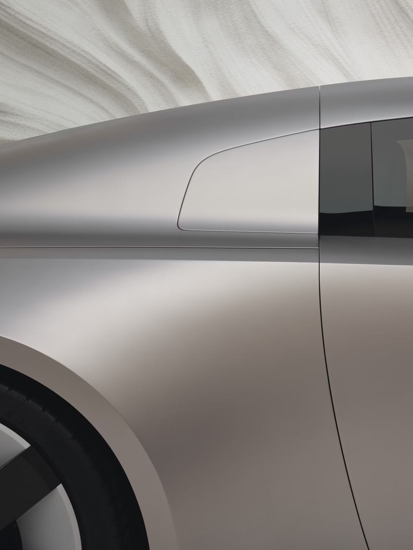 Detailný pohľad zboku na Audi Concept C